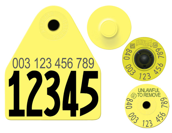 Allflex USDA Medium Male FDXLW Matched Pair Set Layout 1